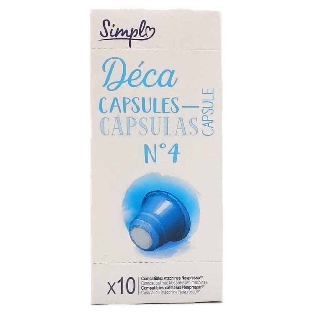 [713070] Café Capsules Décaféiné N°4 Simpl 50g