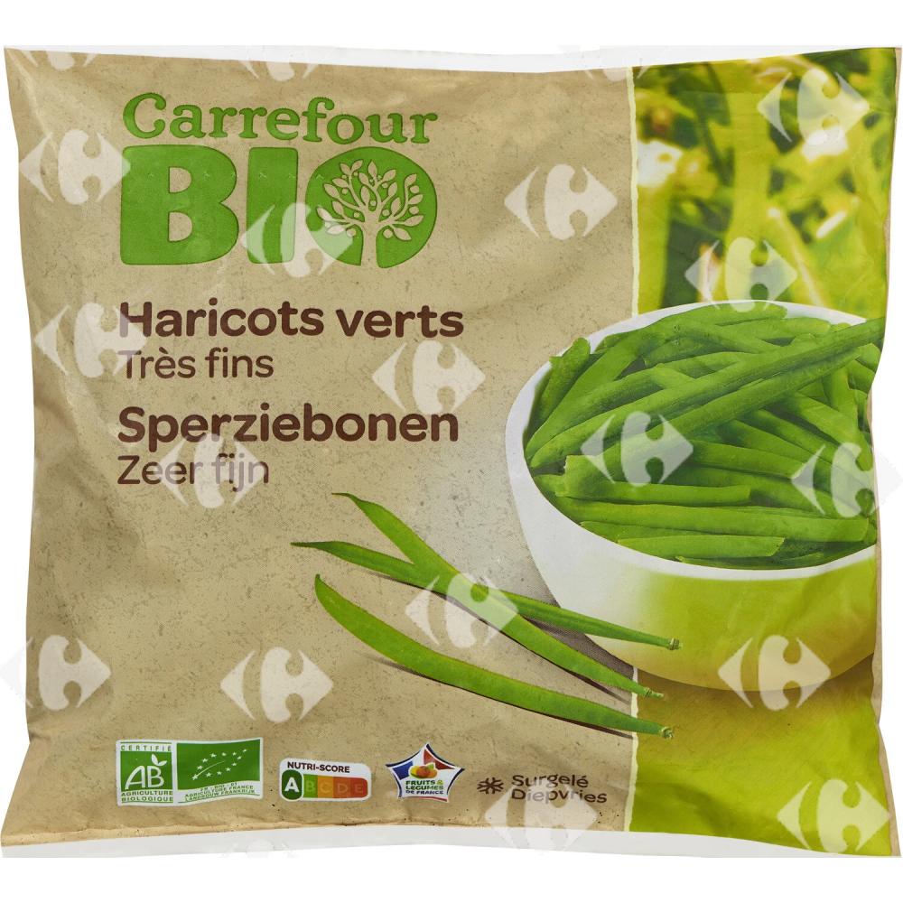 [188707] Haricots Verts Bio Très Fins Carrefour Bio 600g.