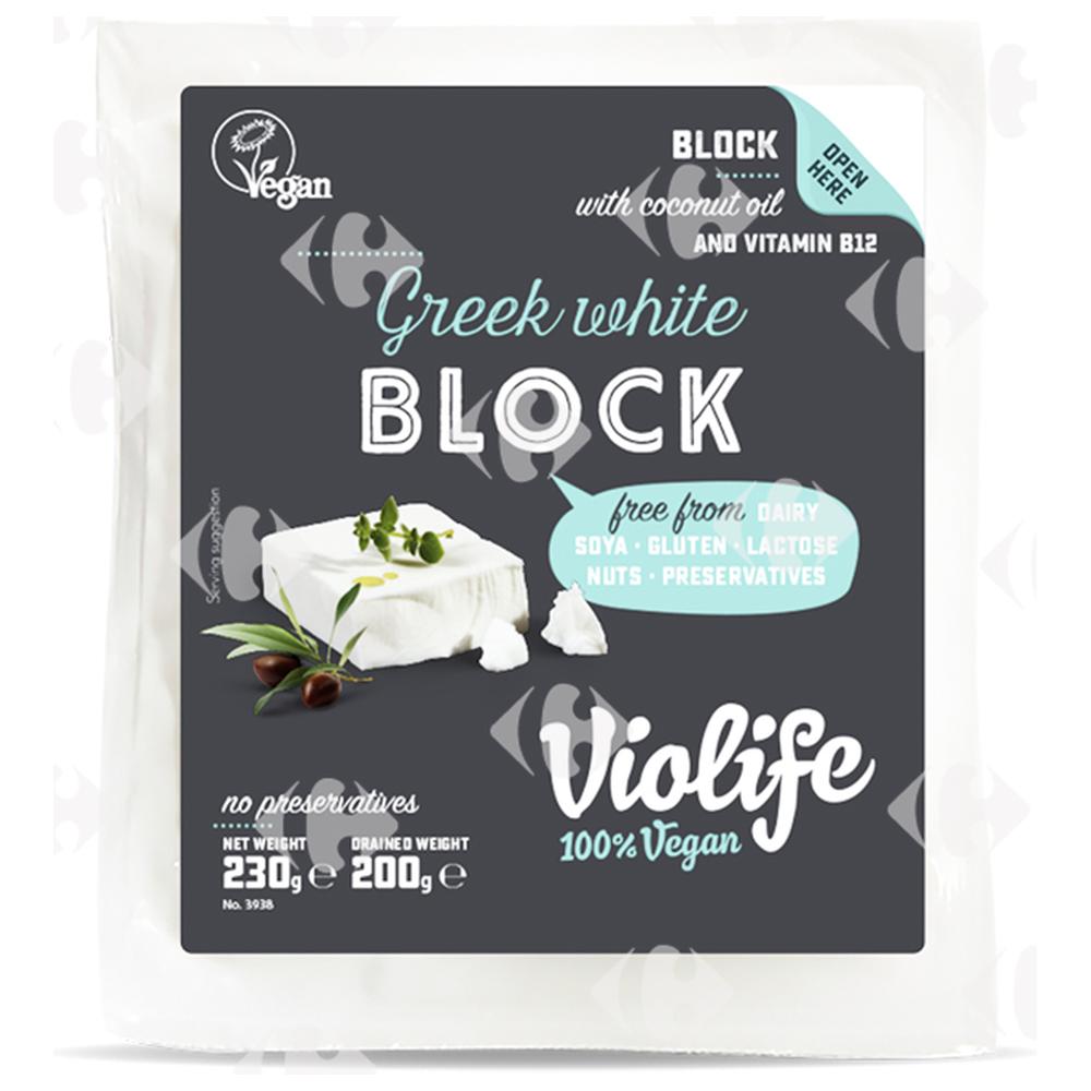 Fromage en Bloc Feta Blanc Grec Vegan Violife 200g.