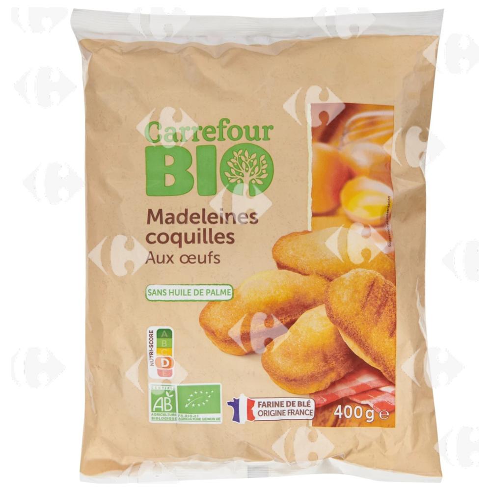 [689901] Madeleines Coquilles aux Oufs Carrefour Bio 400g.
