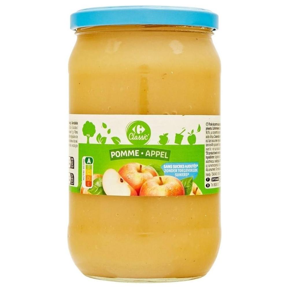 [704818] Compote Pomme sans Sucres Carrefour Classic 710g