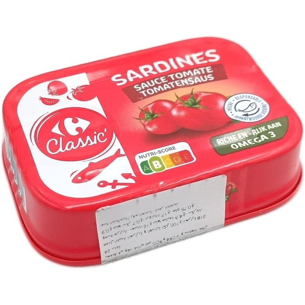 [705686] Sardines à la Tomate Carrefour 135g.