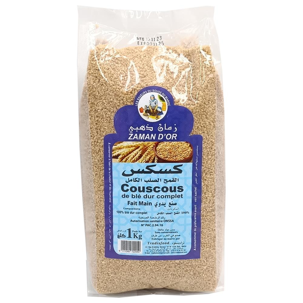 Couscous Complet de Blé Dur Zaman d'Or 1kg.
