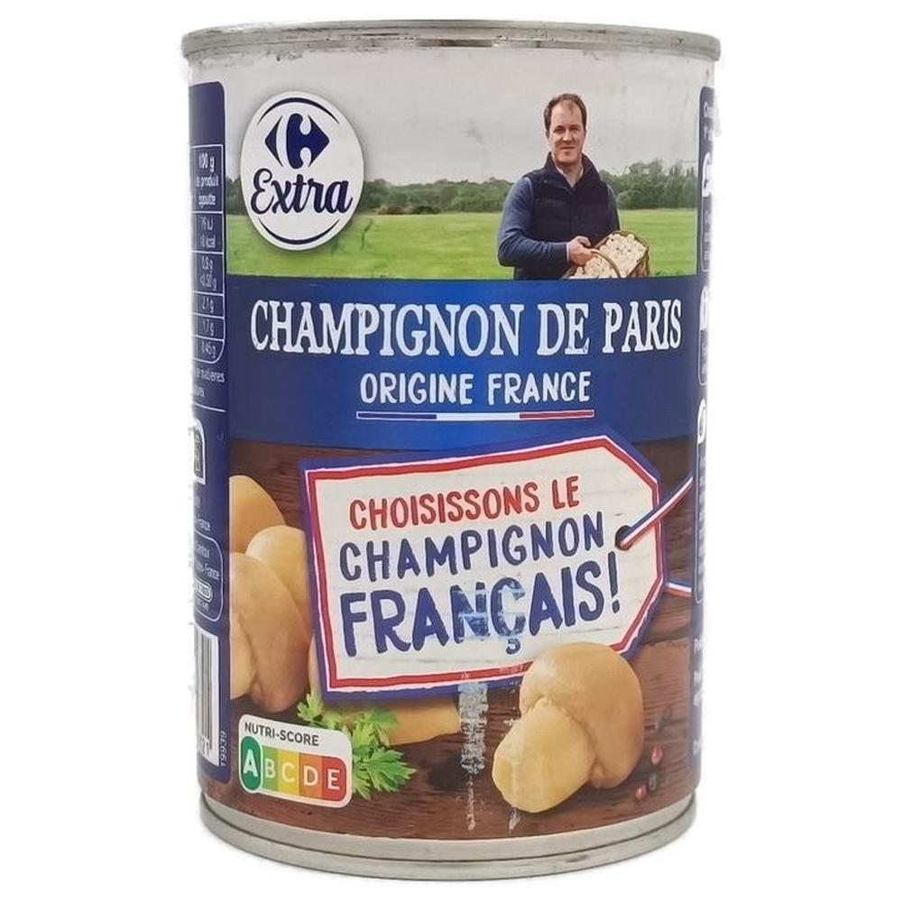 Conserve Champignon de Paris Carrefour 400g.