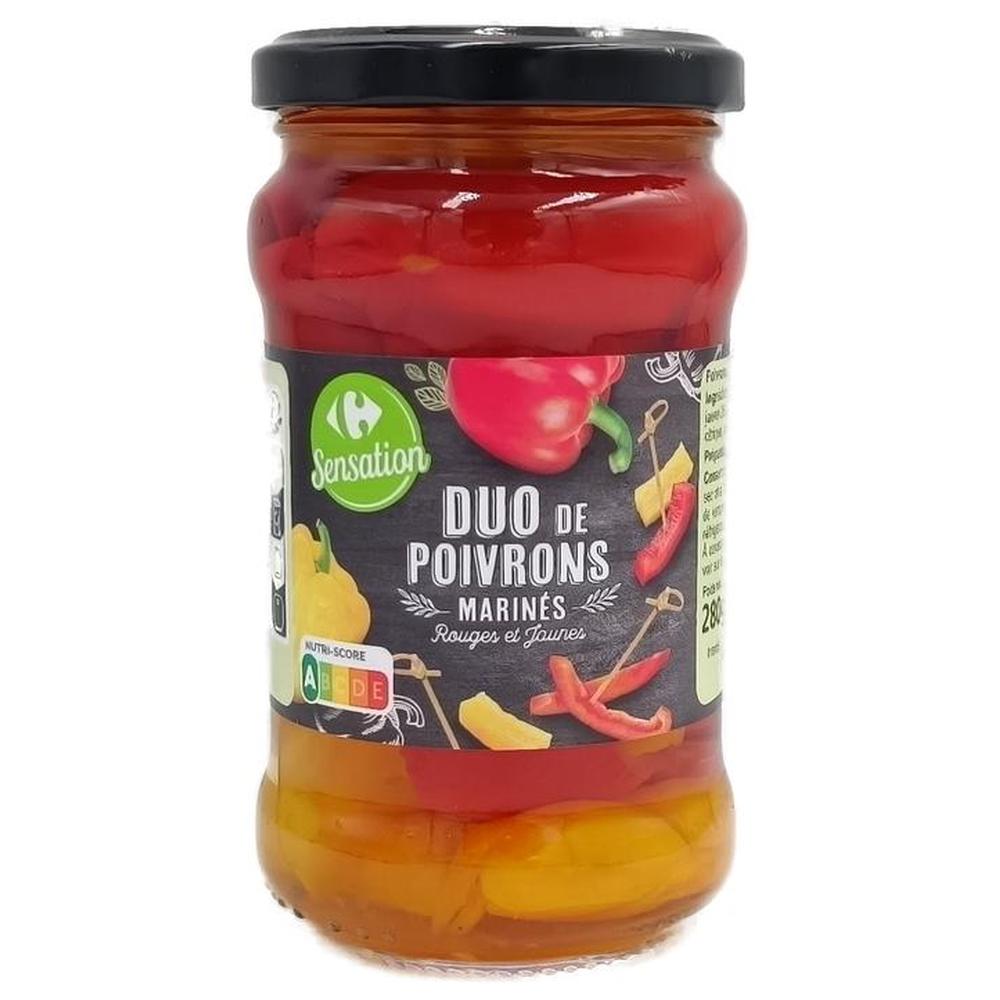 Duo de Poivrons Rouges et Jaunes Carrefour 185g