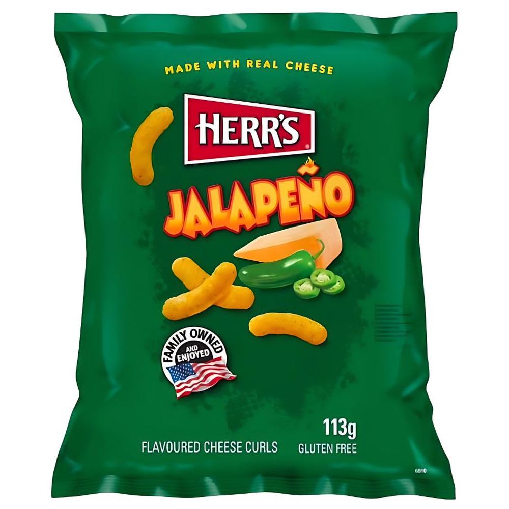 [723800] Chips Soufflées Fromage et Jalapeño Herr's 113g