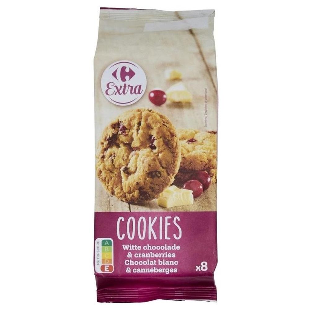 [704726] Cookies Chocolat Blanc Cranberries Carrefour Extra 200g