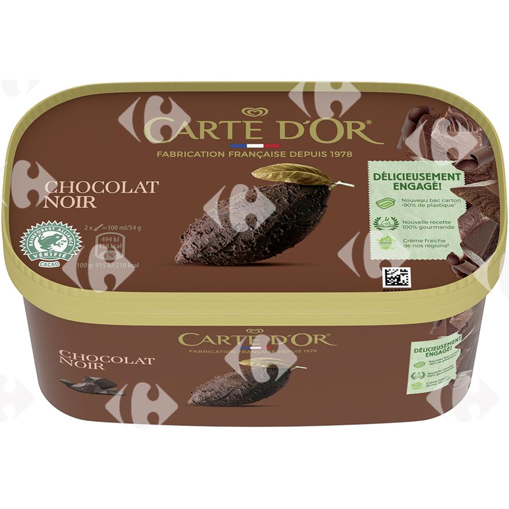 Crème Glacée Chocolat Noir Carte d'Or 900ml.