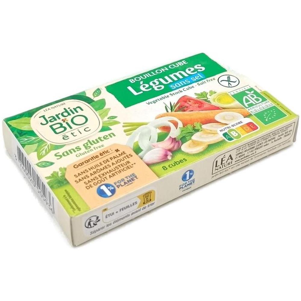Bouillon en Cube de Légumes Sans Sel Jardin Bio 72g.