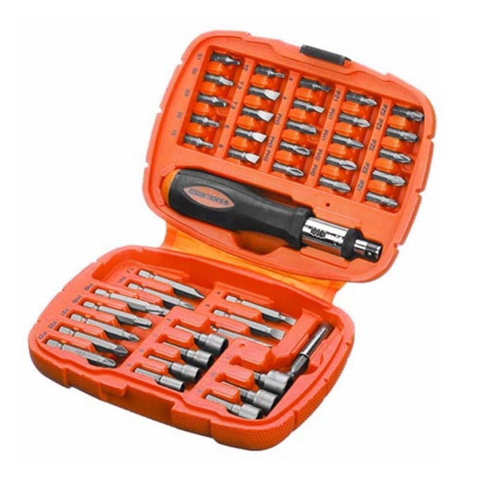 [625138] Kit Tournevis et Embouts à Cliquet Black+Decker 45 Pièces