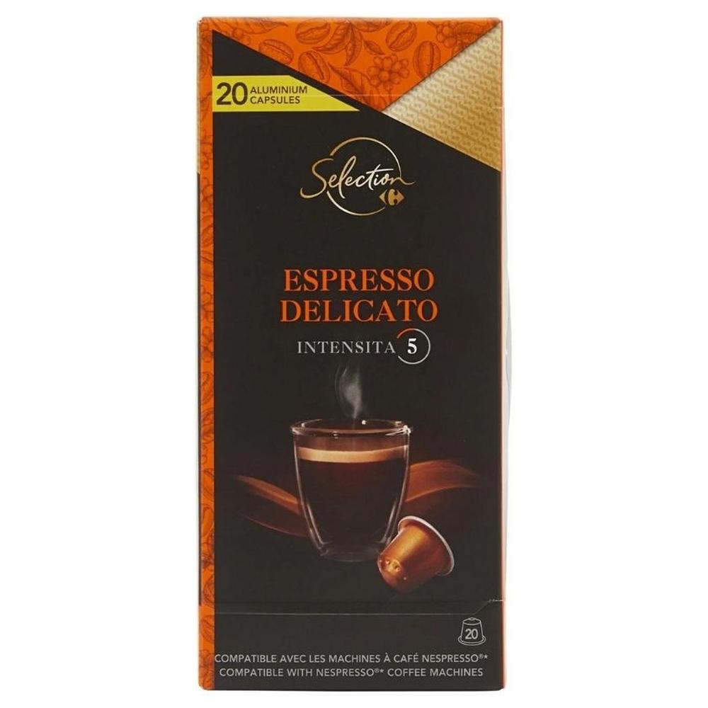 Capsules Café Delicato Carrefour Selection 20 unités