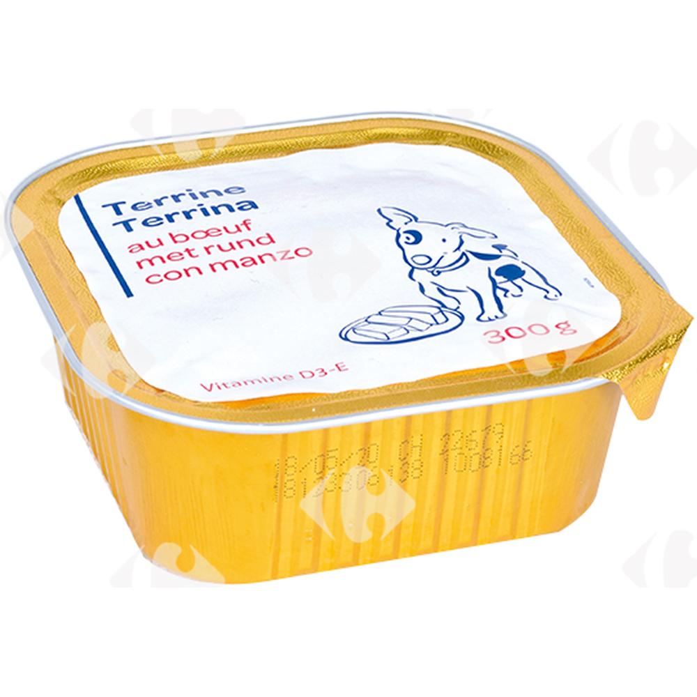 Terrines pour Chiens au Bœuf Carrefour Blanc 300g