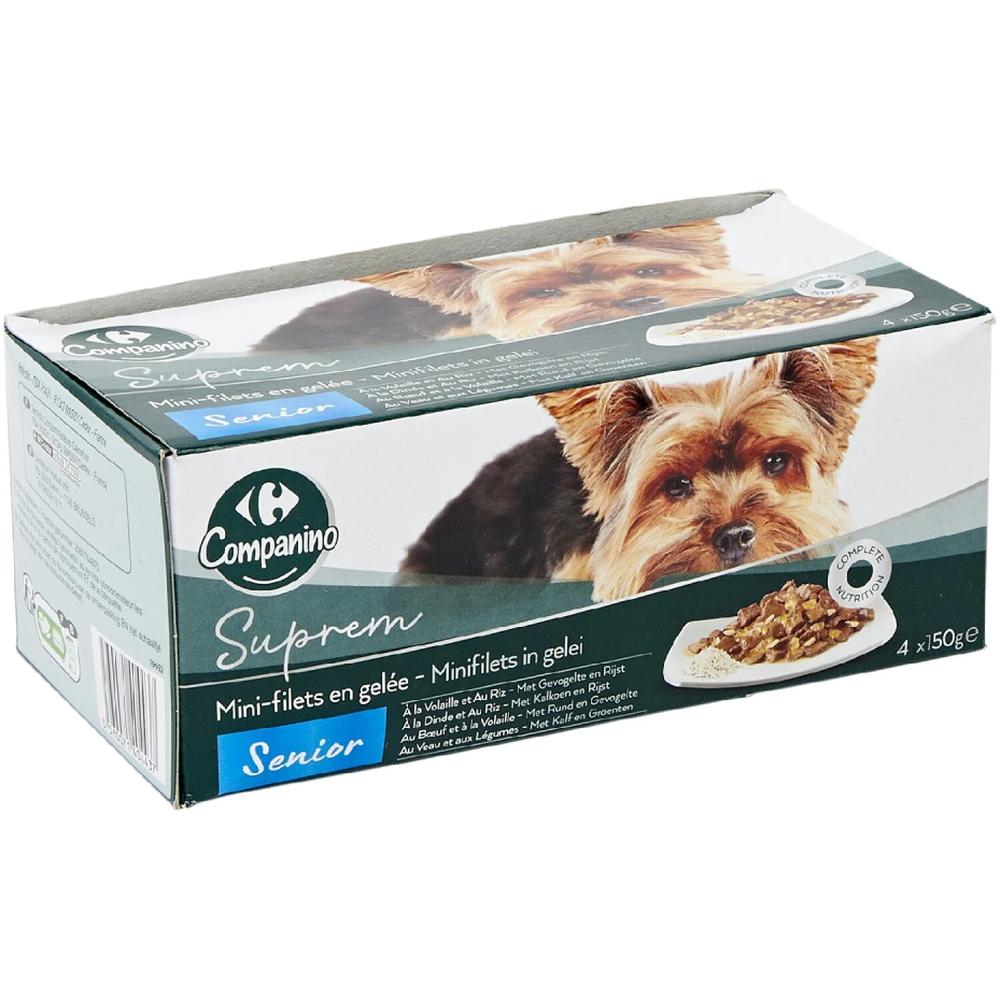 Patée pour Chien Senior Carrefour Companino 4x150g