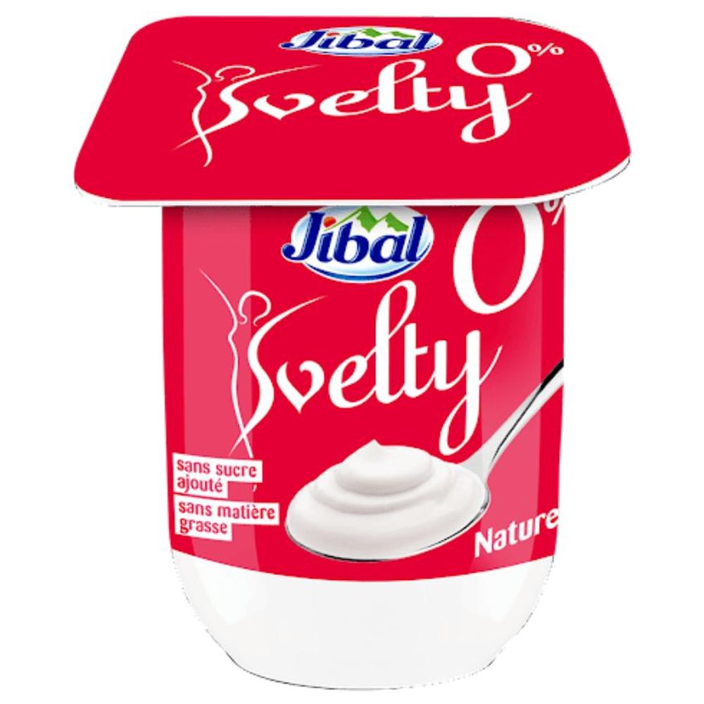 Yaourt à Cuillère Brassé 0% Nature Svelty Jibal 110g.