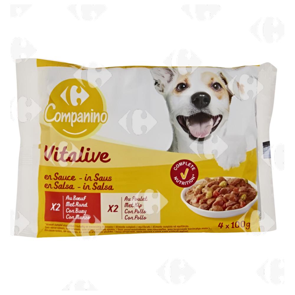 [666169] Pâtée pour Chien Adulte au Bœuf & Poulet Carrefour