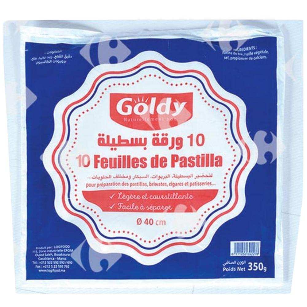 [611639] Feuilles de Pastilla 350g.