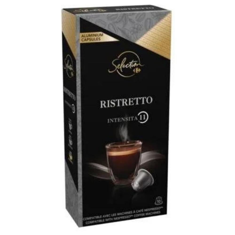 Capsules Café Ristretto Carrefour Selection 10 unités