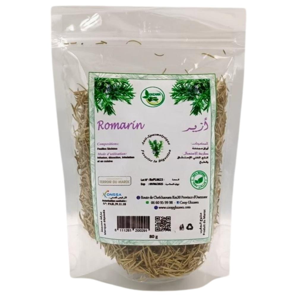 [576614] Feuilles Séchées de Romarin Ghzaoua 80g.