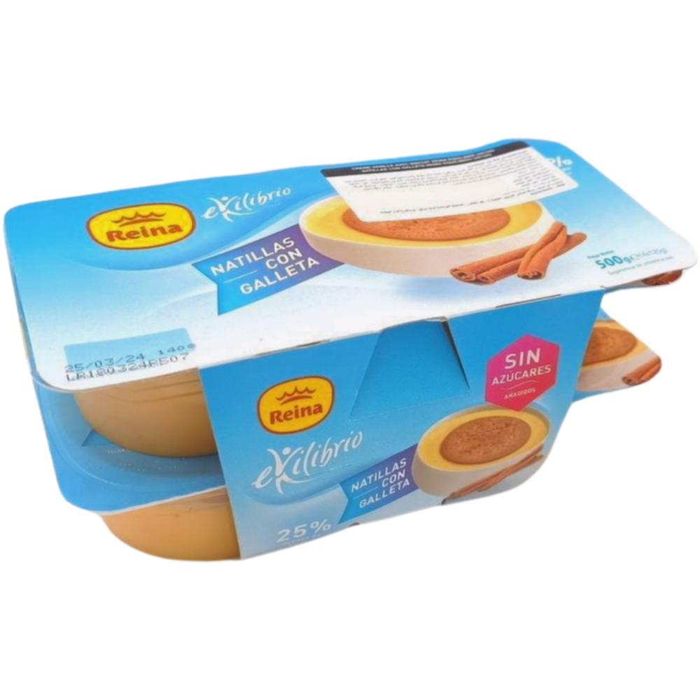 Crème Dessert avec Biscuits Equilibrio Reina 25g 4 unités.