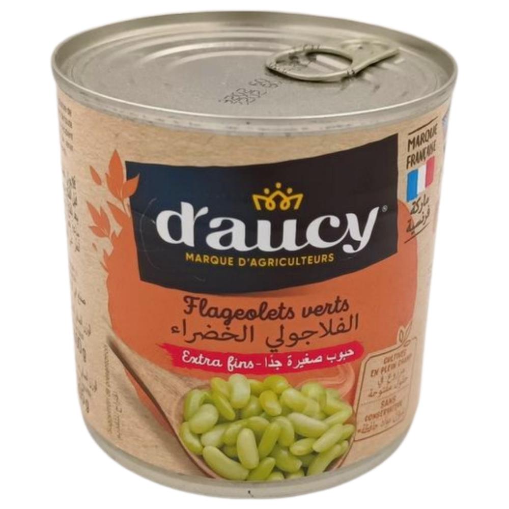 Conserve de Flageolets Vert Extra Fins D'Aucy 400g.