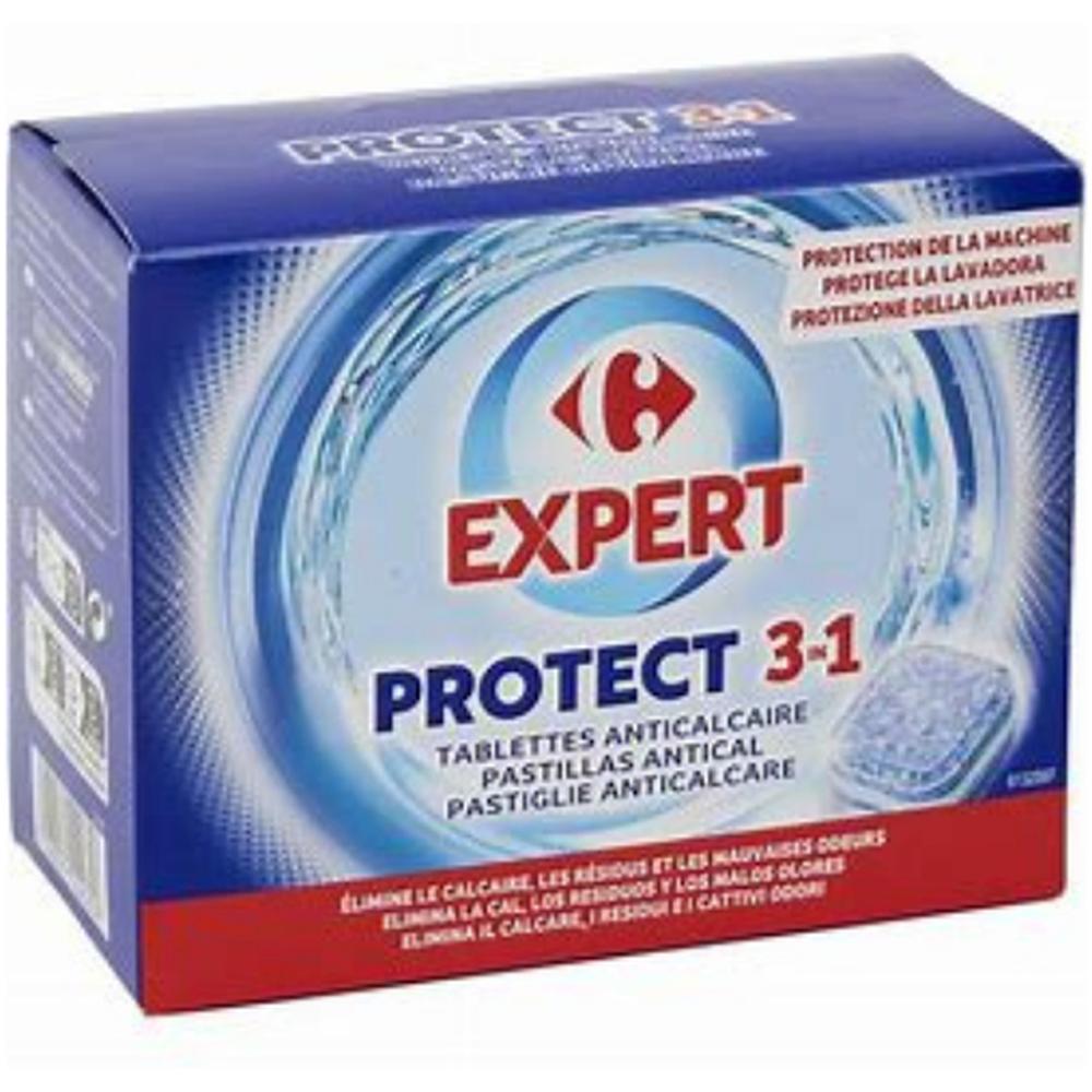 Tablettes Anti-calcaire Protect 3en1 Carrefour Expert 15 unités