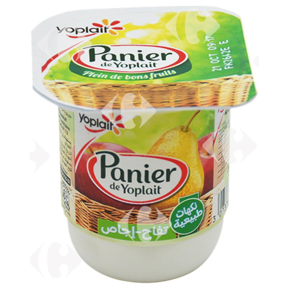 [661426] Yaourt à La Cuillère Brassé Poire Pomme Panier de Yoplait 110g