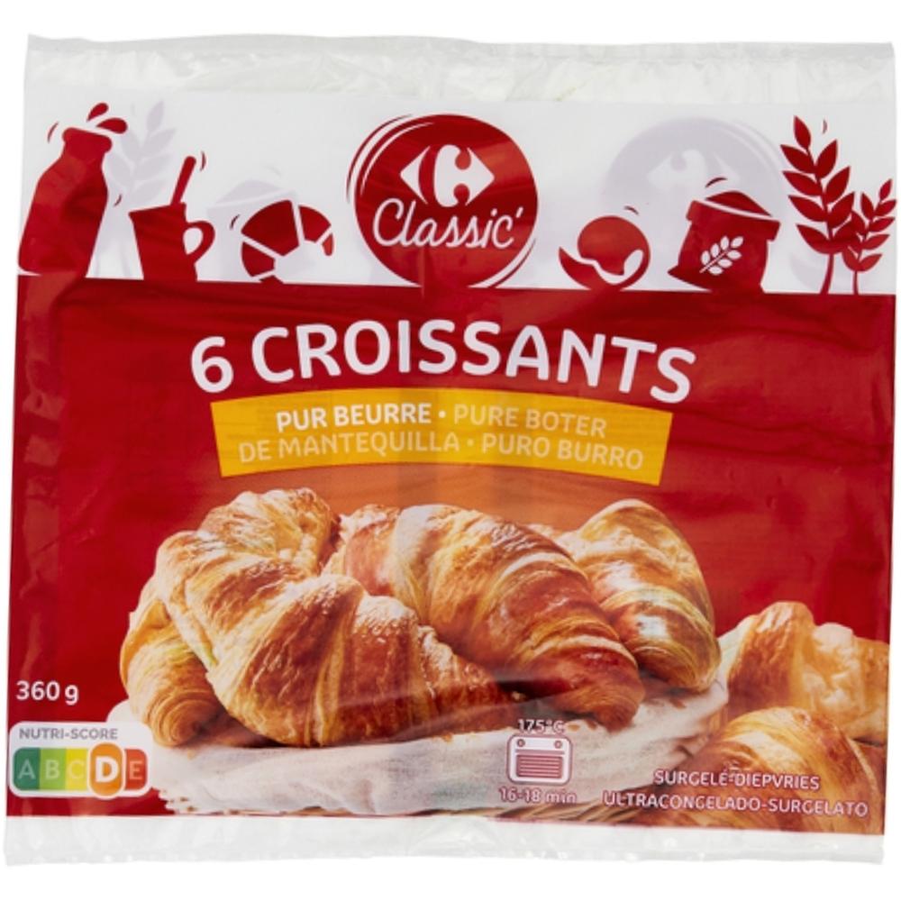 Croissants Surgelés à Cuire Carrefour 360g 6 unités