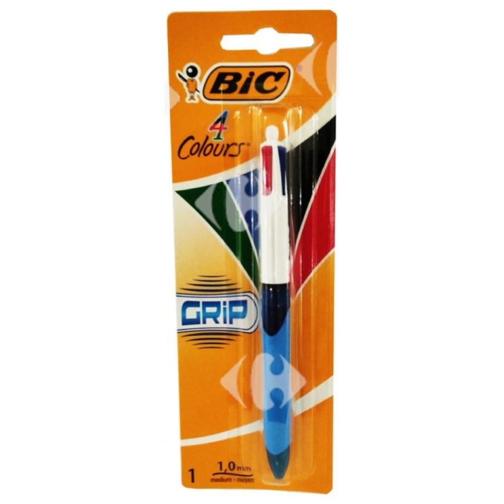 [270217] Stylo Bille 4 Couleurs Grip Medium Bic 1 unité