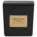 Bougie Noir sur Tasse Carrée avec Couvercle Kasa 190g 8,5x8,9 cm 