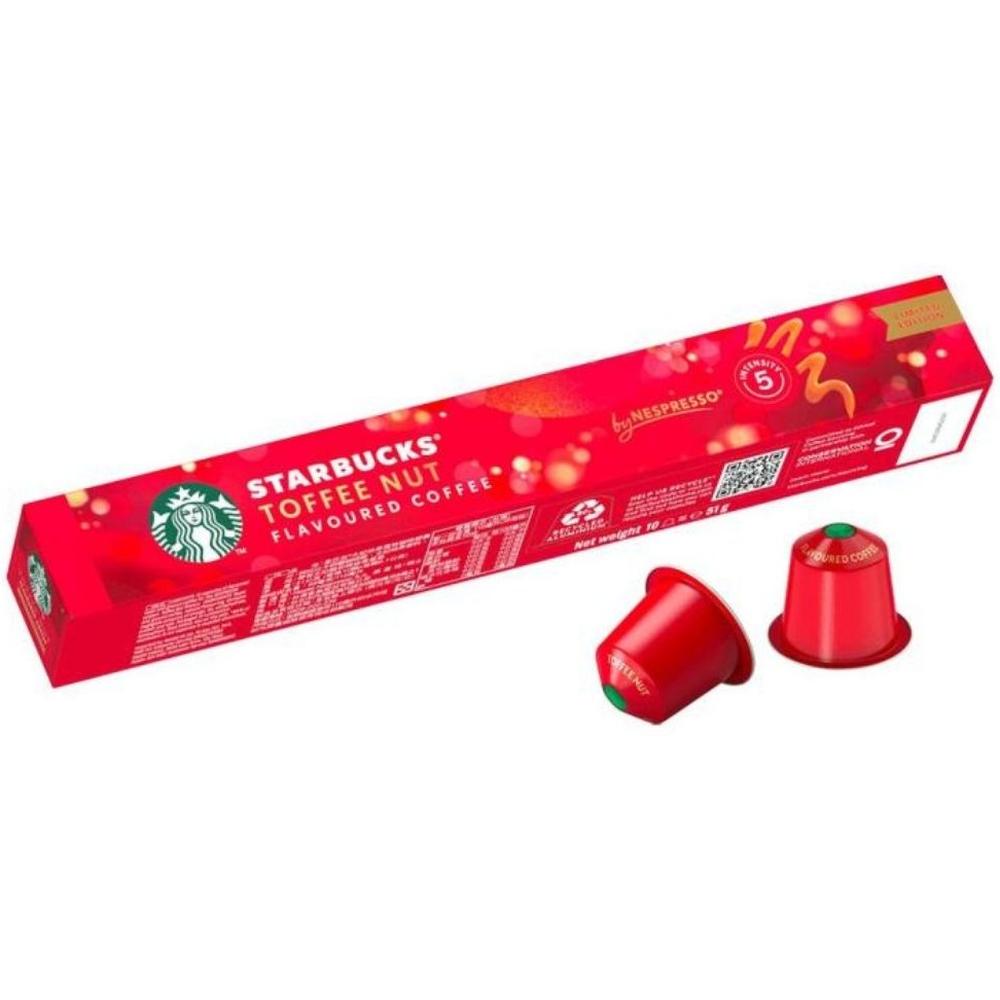 [707257] Capsules de Café Toffee Nut Flavoured Starbucks 10 unités