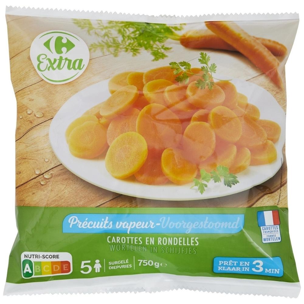 Carottes en Rondelles Vapeur Carrefour Extra 750 g