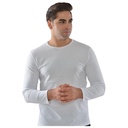 Pull Homme à Manches Longues Col Rond Blanc - Taille XXL