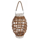 Lanterne Tissée avec Corde Blanche Kasa 35 cm