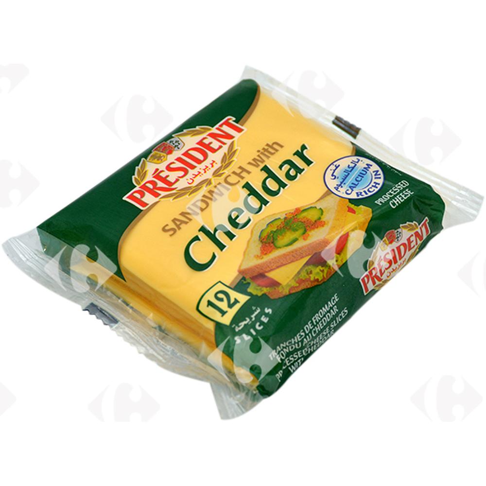 Cheddar Fondu en Tranches Président 200g.