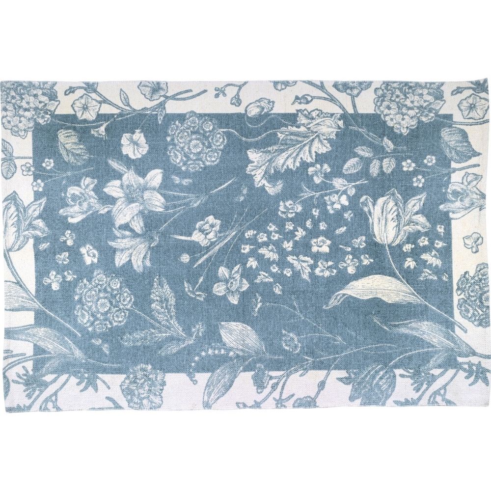 Tapis Fleurs Bleues Kasa 120x180cm
