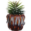 Pot Céramique Beige Plante Artificielle Kasa 13x8cm