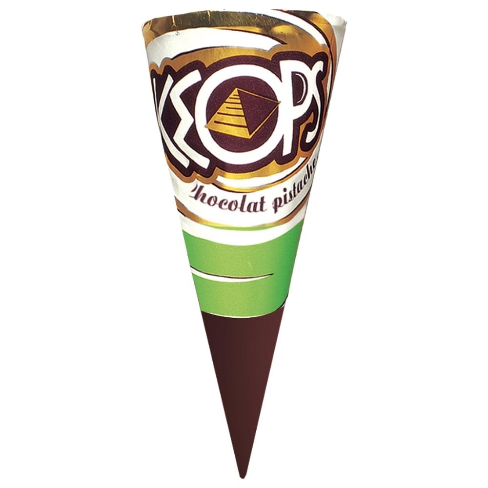 [7612] Cornet Glace Chocolat Pistache Pingouin 1 unité