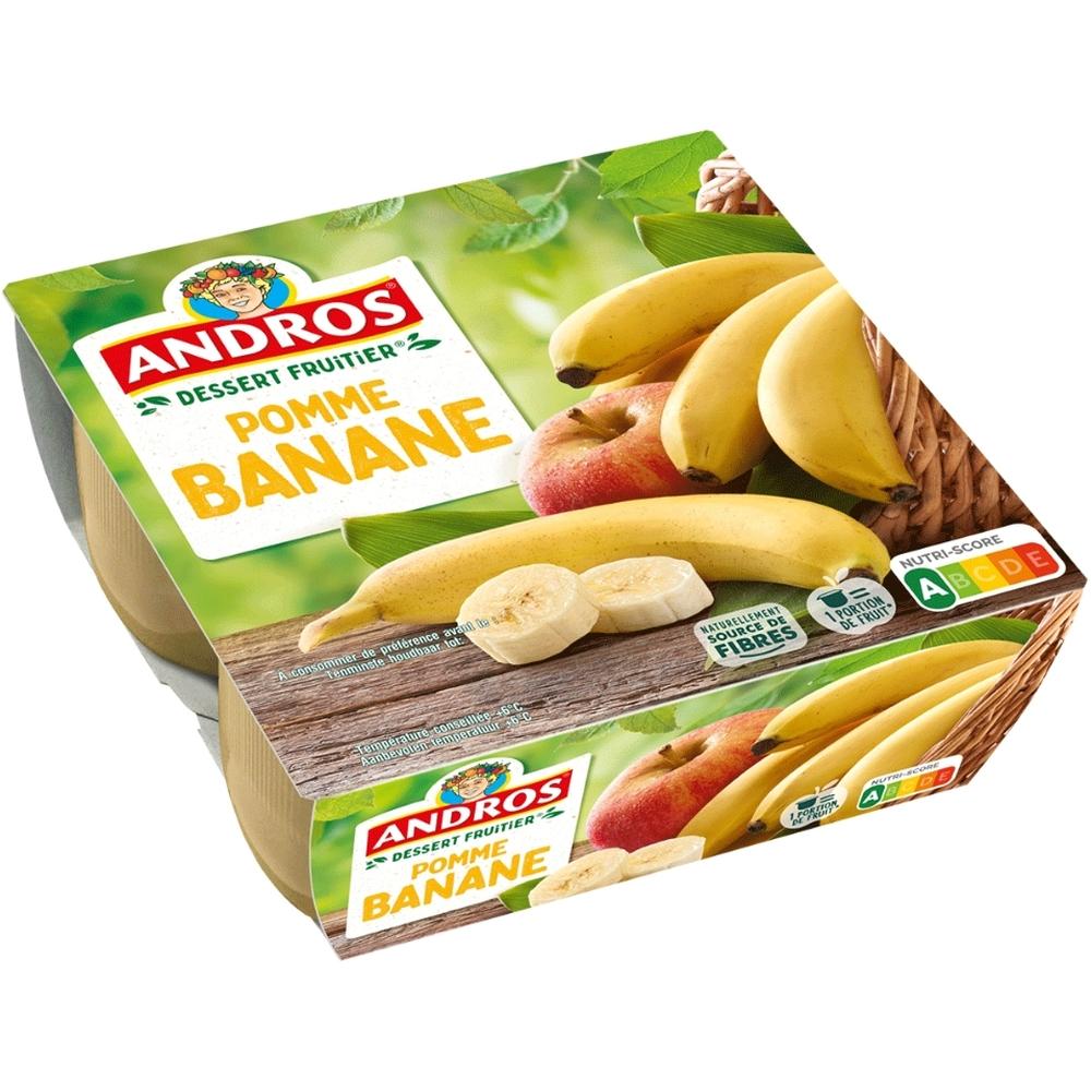 Compote Pomme Banane Andros 4x100g