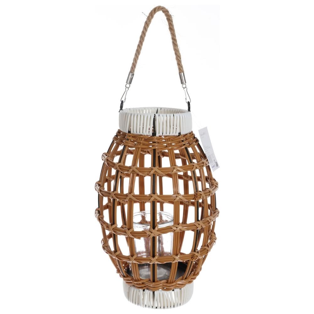 Lanterne Tissée avec Corde Blanche Kasa 30 cm