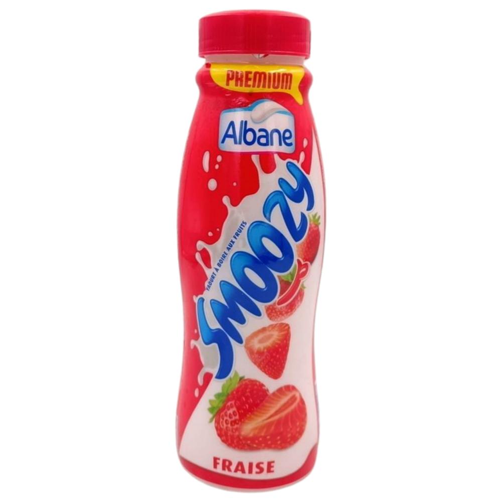 Yaourt à boire Fraise Bouteille Albane Smoozy 450g.
