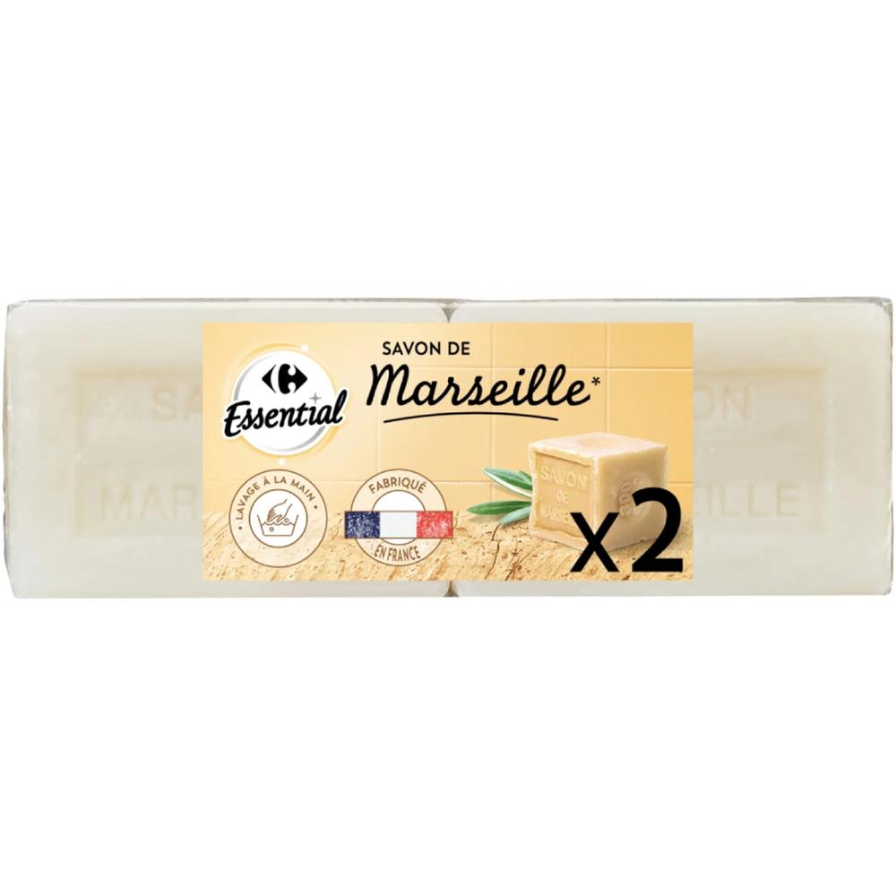 [721491] Savon de Marseille Carrefour Essential 2x400g