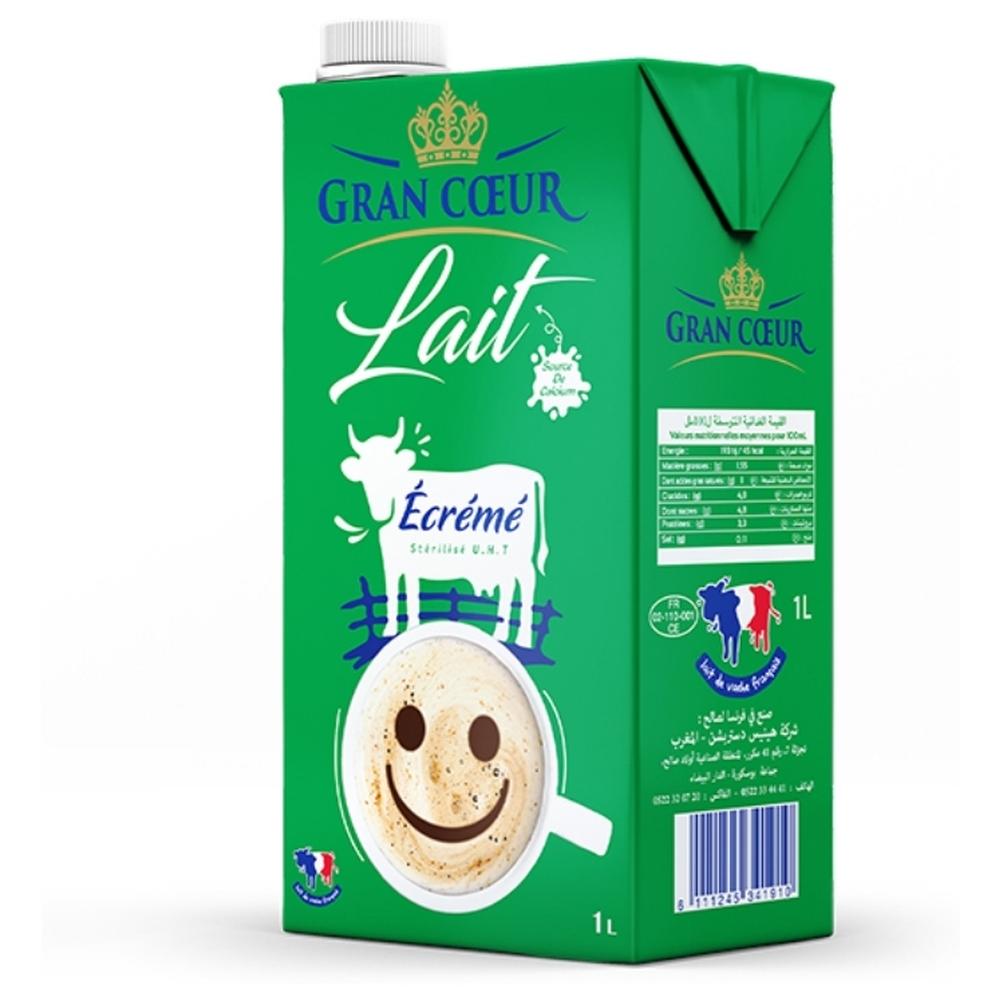 [693636] Lait UHT Ecrémé Gran Coeur 1L.