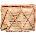 Panier Rond Corde en Metal Orange à Couvercle Kasa 18x24cm 