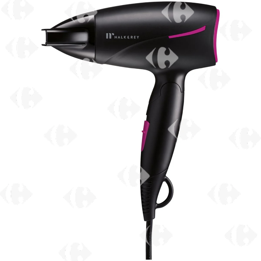 [642955] Sèche-cheveux de Voyage Noir Fuchsia Nalk And Rey 1600W