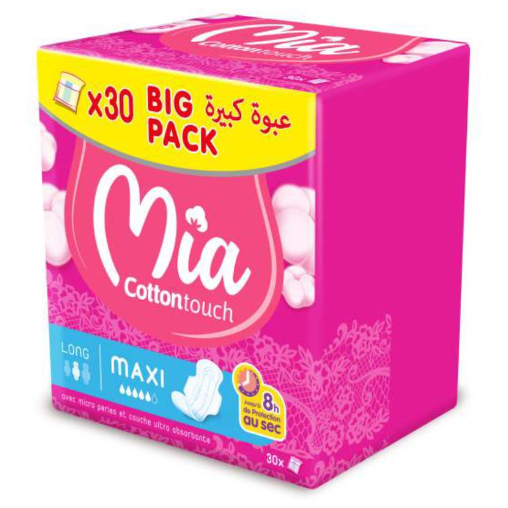 Serviette Hygiénique Big Pack Maxi Long Mia 30 unités