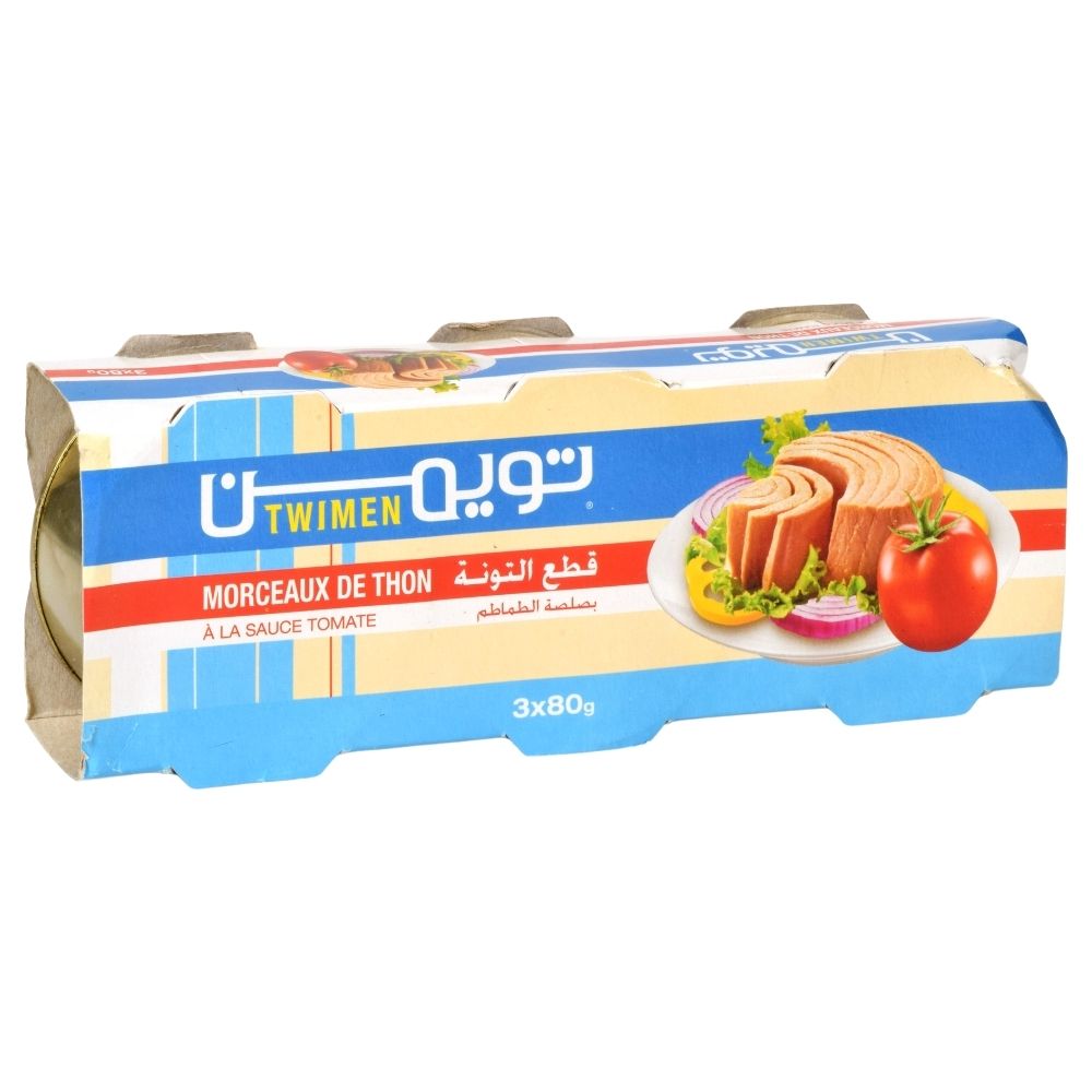 Thon Tripack à La Sauce Tomate Twimen 3 piéces 80g