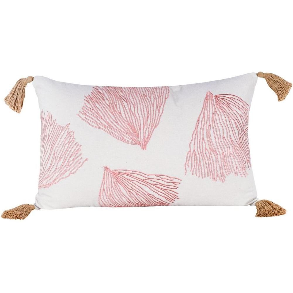 Coussin Rectangulaire Corail Rose Kasa 30x50cm
