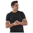 T-shirt Homme à Manches Courtes Col Rond Noir - Taille L