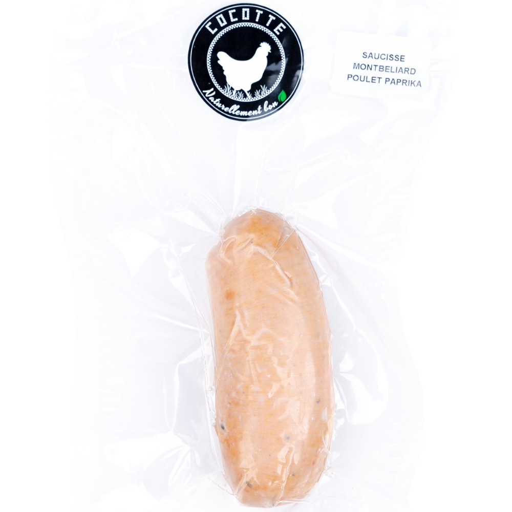 Saucisse Montbeliard de Poulet au Paprika - Charcuterie - Cocotte
