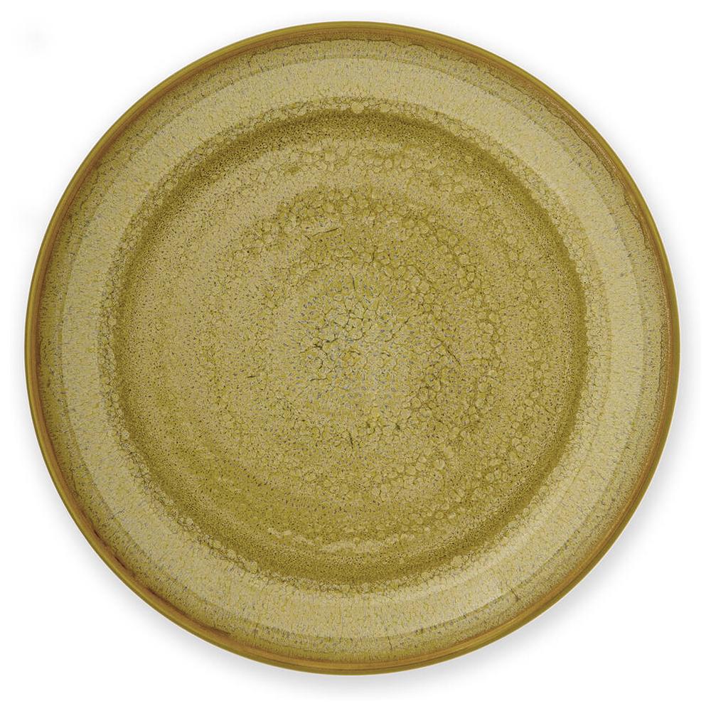 Assiette Plate Porcelaine Gaufree Brun Réactif Kasa 19cm